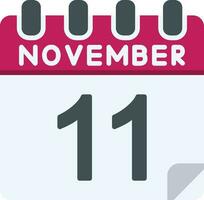 11 noviembre plano icono vector