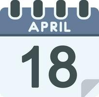 18 April Line icon vector