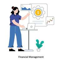 Financial management Flat Style Design Vector illustration. Stock illustration