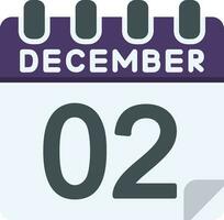 2 December Flat Icon vector