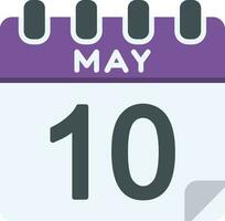 10 May Line Icon vector