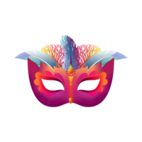colorato pendenza carnevale maschera generativo ai png