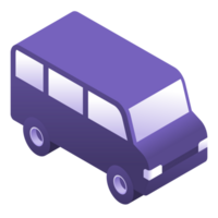 Blue bus  Generative Ai png