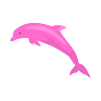 rosado delfín generativo ai png
