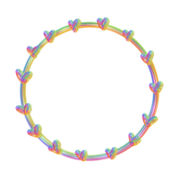 Circle frame with heart png