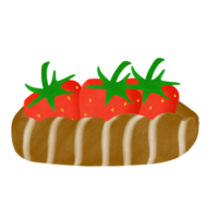 Stawberries in bread png