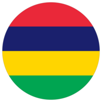 Mauritius flag circle shape. Flag of Mauritius round shape png