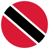 Trinidad and Tobago flag in circle. Flag of Trinidad and Tobago rounded shape png