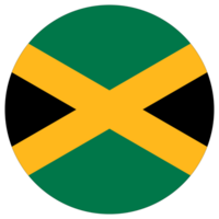 Jamaica flag circle shape. Flag of Jamaica round shape png