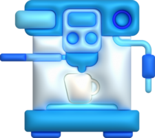 3d illustration Coffee maker machine for making coffee cappuccino and espresso. png