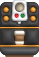 3d ilustração café criador máquina para fazer café cappuccino e café expresso. png