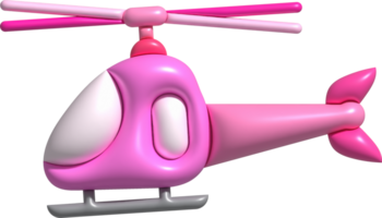 3d illustratie kinderen speelgoed- helikopter.kinderen speelgoed minimaal stijl. png
