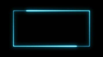 Neon line loop animation. neon glow color moving seamless art background abstract motion screen. video
