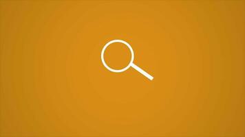 Suche Bar Symbol Animation auf Gelb Hintergrund video