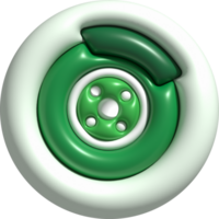 3d illustration disc brake symbol icon, auto service. png