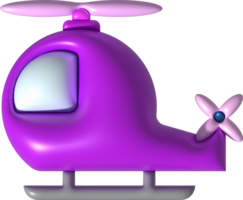 3d illustration barns leksak helikopter.barn leksaker minimal stil. png