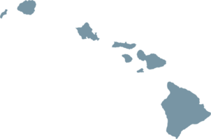 doodle freehand drawing of hawaii state map. png