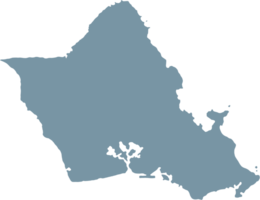 scarabocchio a mano libera disegno di Oahu isola carta geografica. png