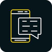 Mobile Chat  Vector Icon Design