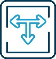 T Junction Vector Icon Design