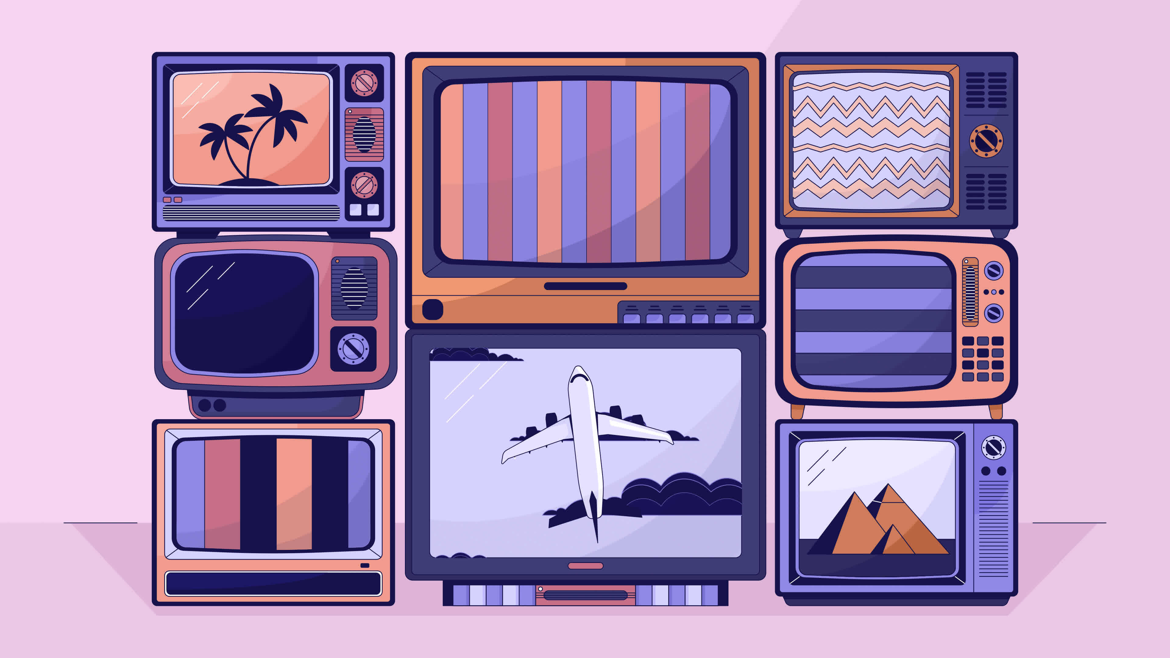 Old Tv Set With Static