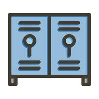 Locker Vector Thick Line Filled Colors Icon For Personal And Commercial Use.