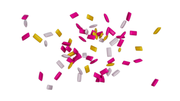 coussinets de gomme à mâcher volant dans l'air réaliste différents oreillers bubblegum colorés. haleine fraîche menthol et illustration 3d douce png