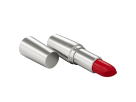 rossetto rosso argento primo piano 3d'illustrazione png