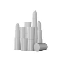 lindo em branco batom conjunto 3d ilustração png