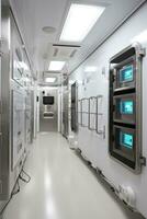 Laboratory room equipped with cryofreeze chambers photo