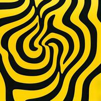 Abstract illustration black and yellow background photo