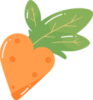 Hand Drawn carrot in flat style png