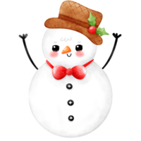 Schneemann Aquarell, süß Weihnachten, Weihnachten, Schneemann png