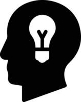 Brain idea symbol icon vector image. Illustration of the creative intelligence think design image. EPS 10