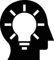 Brain idea symbol icon vector image. Illustration of the creative intelligence think design image. EPS 10