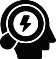 Brain idea symbol icon vector image. Illustration of the creative intelligence think design image. EPS 10