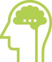 Brain idea symbol icon vector image. Illustration of the creative intelligence think design image. EPS 10