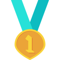 First Place Gold Medal Green Ribbon Basic Shape png