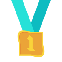 First Place Gold Medal Green Ribbon Basic Shape png