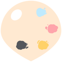 Farbe Palette Gemälde Tafel Basic gestalten png