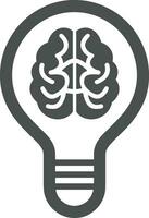 Brain idea symbol icon vector image. Illustration of the creative intelligence think design image. EPS 10
