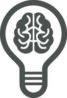 Brain idea symbol icon vector image. Illustration of the creative intelligence think design image. EPS 10