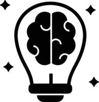 Brain idea symbol icon vector image. Illustration of the creative intelligence think design image. EPS 10