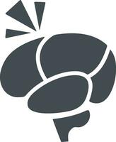 Brain idea symbol icon vector image. Illustration of the creative intelligence think design image. EPS 10