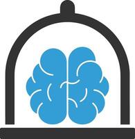 Brain idea symbol icon vector image. Illustration of the creative intelligence think design image. EPS 10