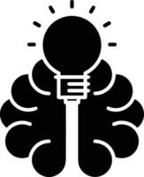 Brain idea symbol icon vector image. Illustration of the creative intelligence think design image. EPS 10