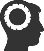 Brain idea symbol icon vector image. Illustration of the creative intelligence think design image. EPS 10