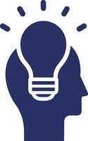 Brain idea symbol icon vector image. Illustration of the creative intelligence think design image. EPS 10