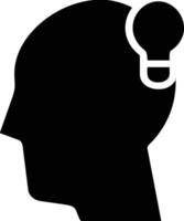 Brain idea symbol icon vector image. Illustration of the creative intelligence think design image. EPS 10