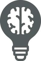 Brain idea symbol icon vector image. Illustration of the creative intelligence think design image. EPS 10